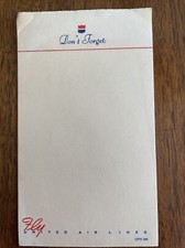 Vintage United Airlines Note Pad UPS 506 Don't Forget