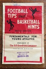 1952-53 Football Tips And Basketball Hints BF Goodrich Footwear Shoes Booklet