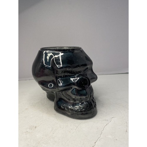 CELEBRA IT Halloween CABEZA DE CUERVO MANOR Calavera Votiva Negro Iridiscente - Imagen 7 de 12