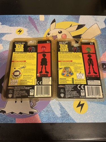 Teen Titans Techno Source 2007 Keychain Handheld LCD Games Beast Boy+Pizza Catch - Picture 2 of 6