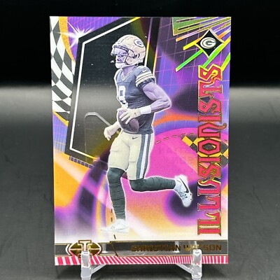 2023 Panini Illusions Illusionists Pink #2 Christian Watson /399 Packers