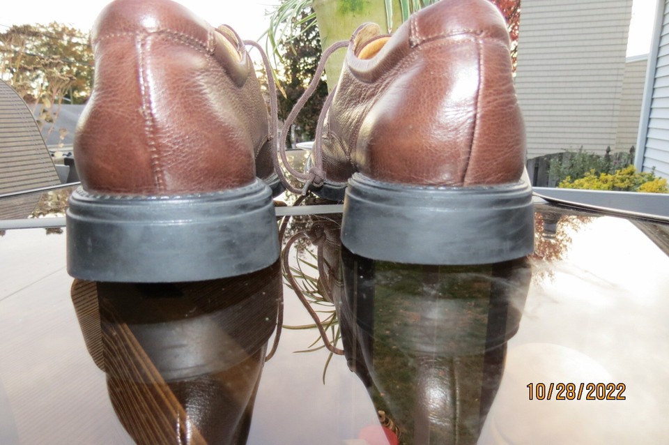 Democrata Brown Cap Toe Dress Shoes Men's Brown Leather Size 9.5M EUR