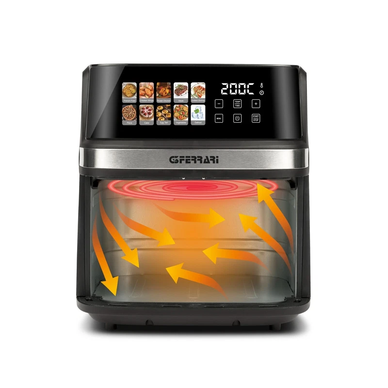 Friggitrice ad Aria Calda Senza Olio 8 Litri 10 Funzioni Display Touch a Colori, fotografia 3 di 9