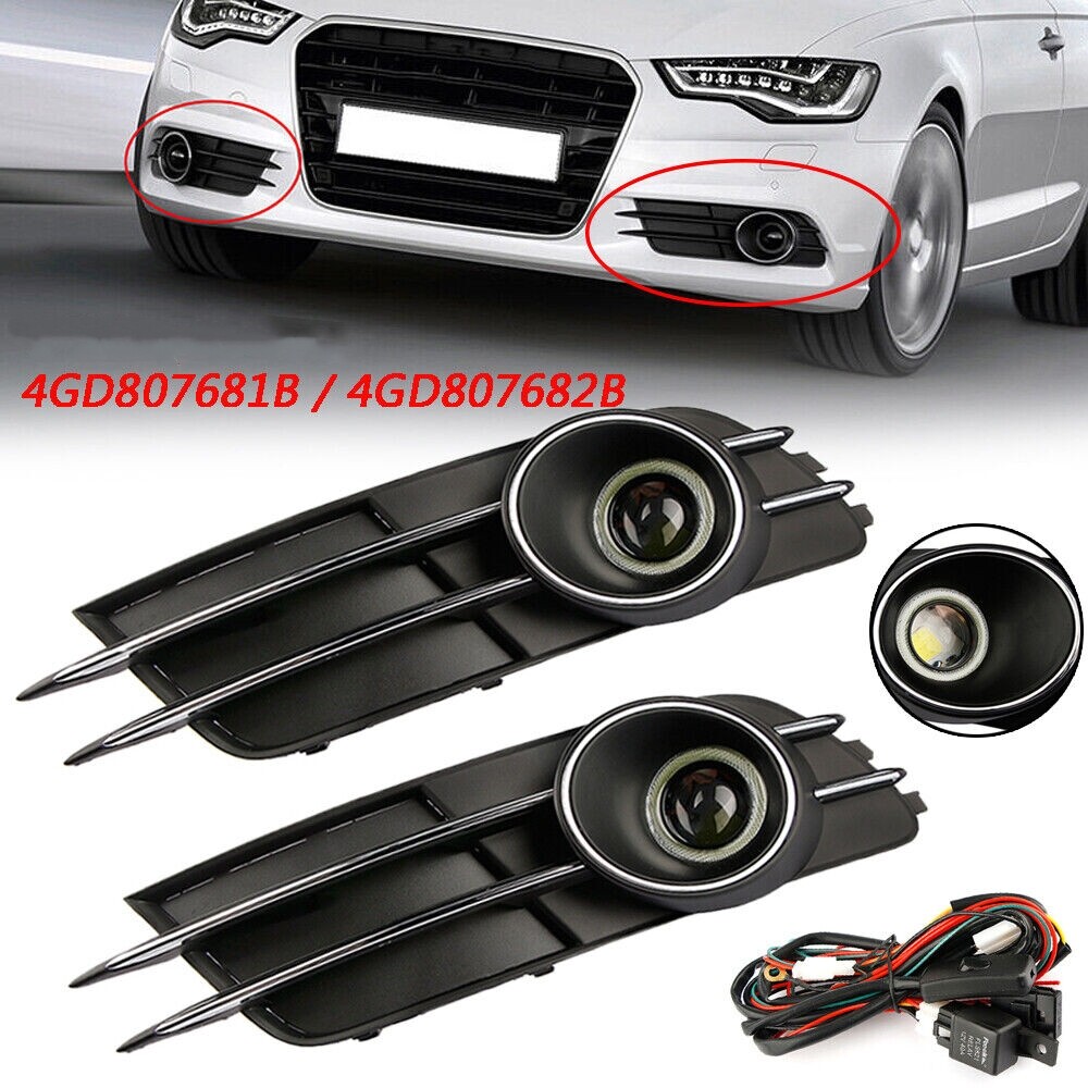 2012-2015 Audi A6 C7 DRL Daytime Fog Light Lamp Cover Set | Right