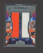 2020-21 SPx Double XL Duos Materials Jersey Kevin Hayes/Carter Hart 86/99 *22291