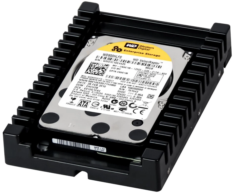 Hard Drive Dell 0N961M N961M WD800HLFS 80GB 10000U/Min 16MB SATA II 3.5 " Inch - Image 3 of 3
