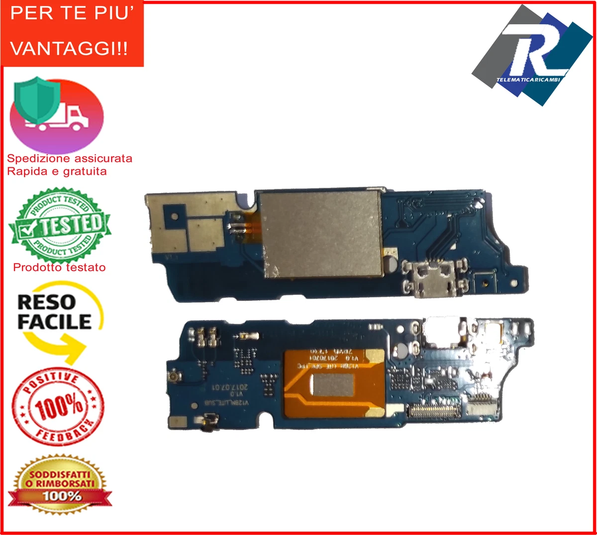 CONNETTORE DI RICARICA PER WIKO U10 / U20 / U30 W-V750B MICROFONO DOCK MICRO USB