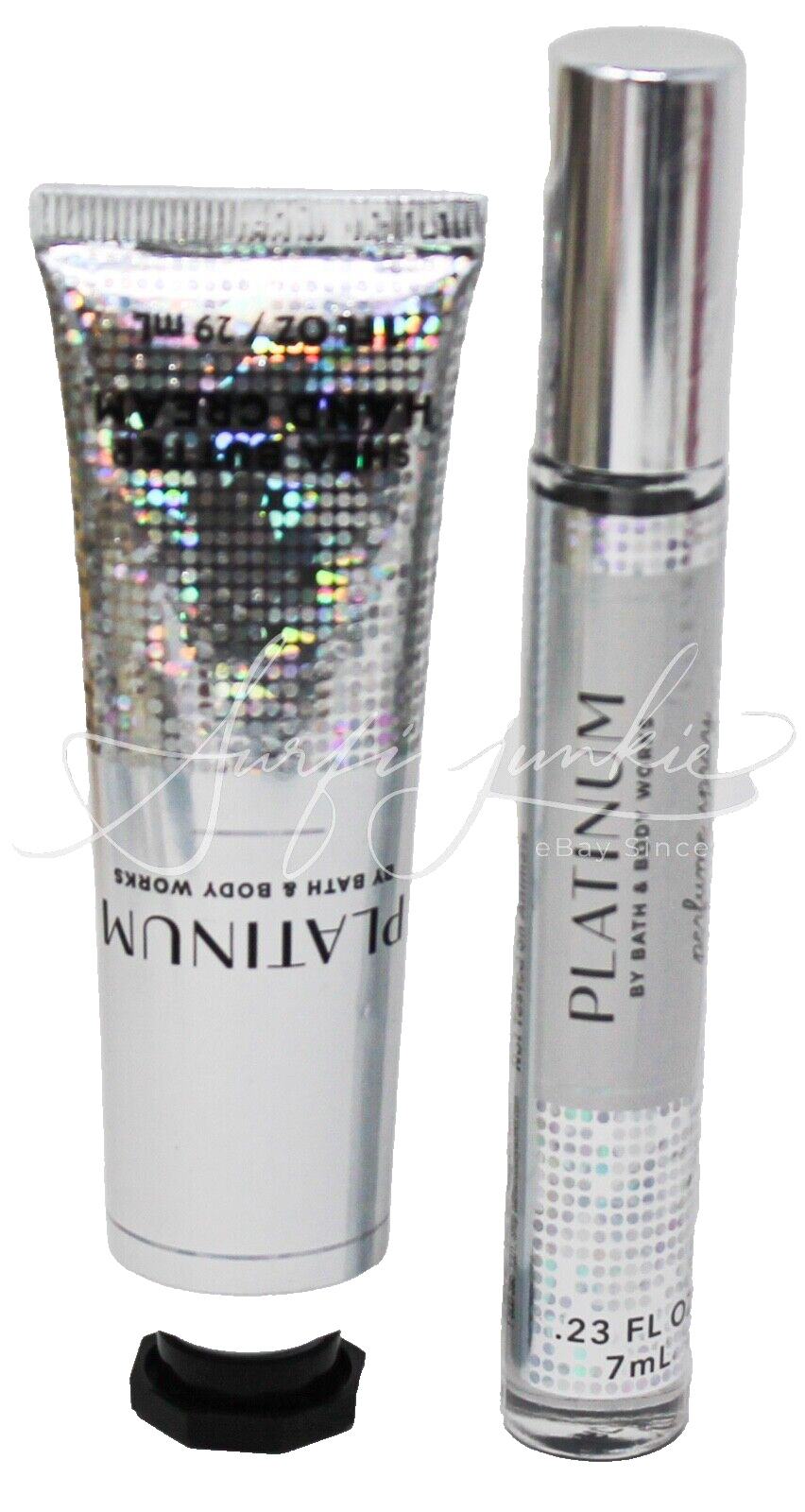 Bath & Body Platinum Travel Perfume Spray .23 oz Hand Creams 2pc Mini Travel Set