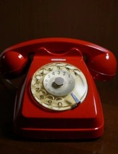 telefono fisso Sip a disco anni 70  80  vintage Rosso Ferrari 