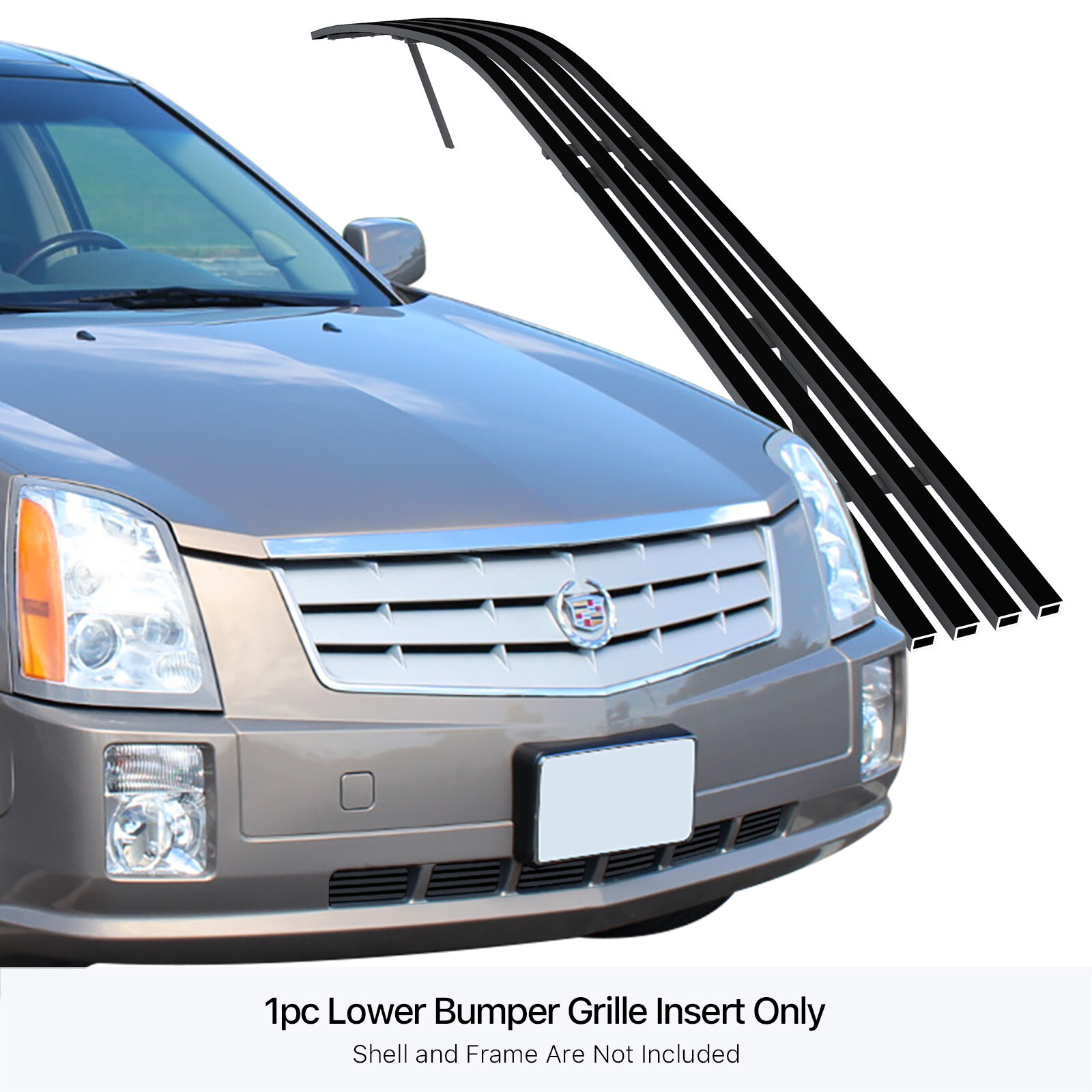 2005-2009 Cadillac SRX Lower Bumper Black Billet Grille Insert Upgrade