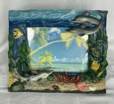 Dolphins Sea Turtles Beach Fish Picture Frame 5x7 Photo 3D Ocean Sea Life