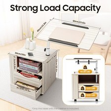 Funktionaler drehbarer Nachttische verstellbar Rollen Mobil Drehbarer Nachttisch