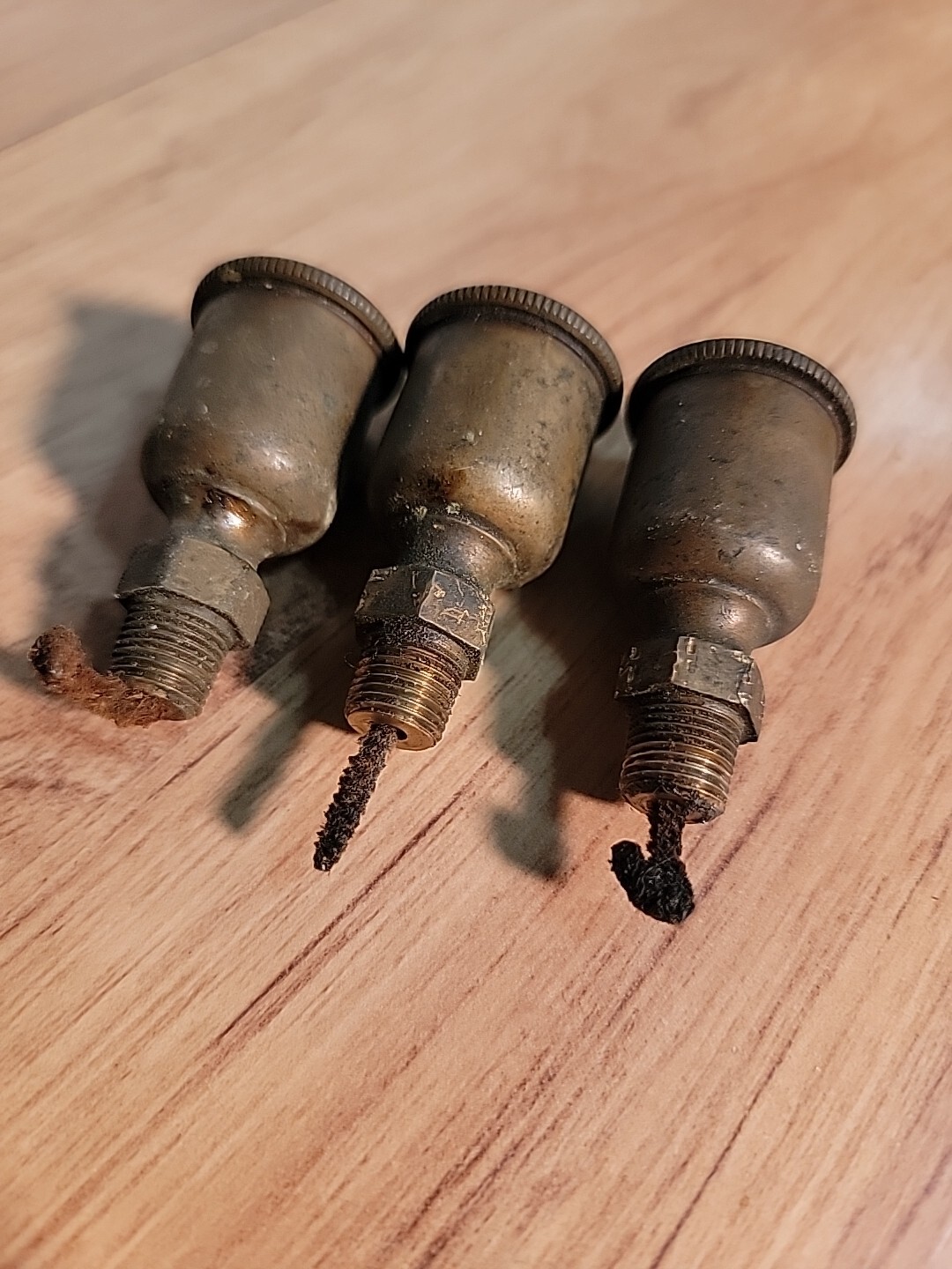 3 Lunkenheimer Antique Brass Oil Cups Oilers No 1 eBay