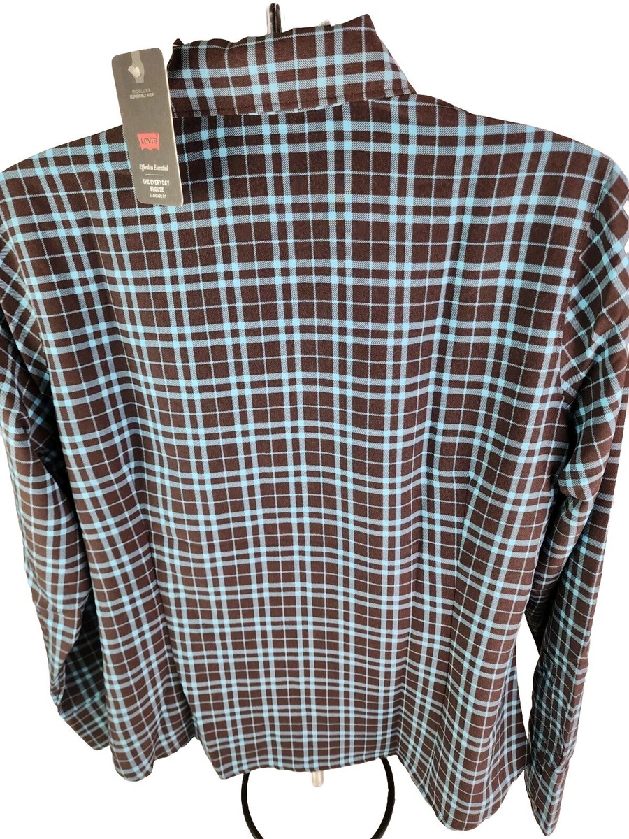 Levi's The Everyday Shirt Womens Medium Plaid Performance Levi's The Everyday Shirt Womens Medium Plaid Performance