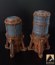 3d printed Sci-Fi Water Towers Terrain Tech Scenery Terrain 28/32mm Pain Painted