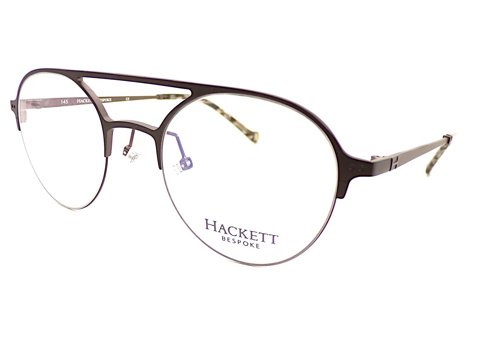 Hackett Round Glasses Frame Matte Black Unisex 49mm RX Eyeglasses HEB249 02