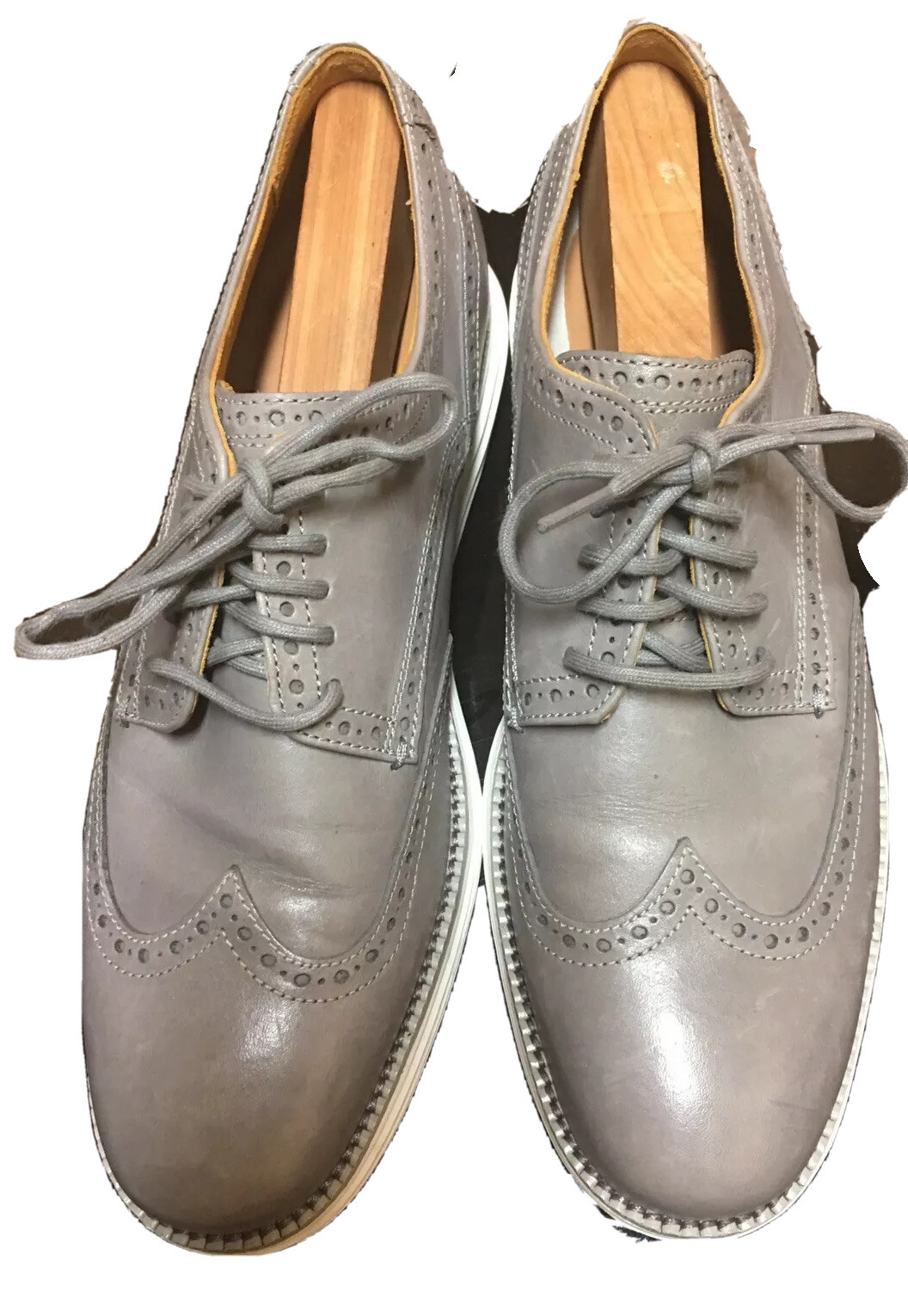 COLE HAAN GRAY ORIGINAL GRAND WINGTIP 