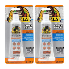 Waterproof Caulk  Seal Silicone Sealant, 2.8Oz Squeeze Tube Pack of 2 - Clear