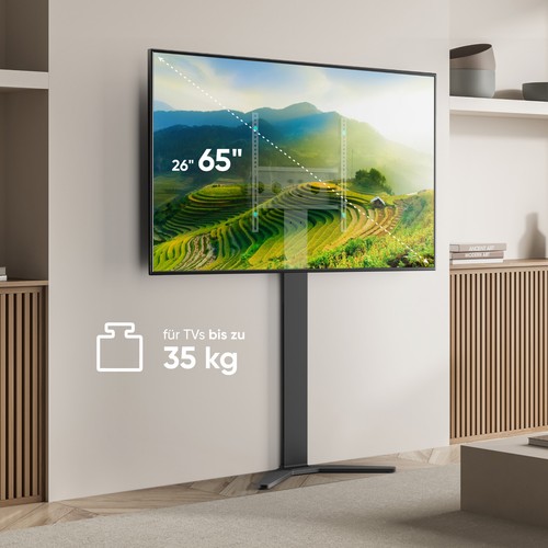 ONKRON Supporto TV da pavimento per 26-65 pollici, fino a 35 kg, TS1140-B RESO - Foto 4 di 8