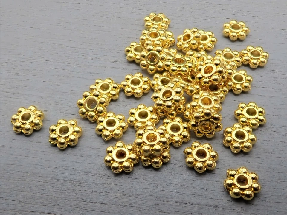 4mm Metallperle Perle Spacerperle Zwischenperle vergoldet 2-1000 Stück SB 1208 - Bild 1 von 4