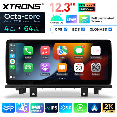 12,3'' Für BMW X1 F48 NBT Autoradio Android 14 4G+64G GPS Navi 4G LTE CarPlay IPS