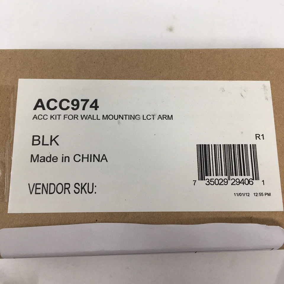 NEW Peerless AV ACC974 Wall Mount Accessory for LCT620A LCT Arm Black - Image 4 of 4