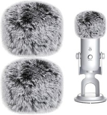 2 Pcs Microphone Furry Windscreen Wind Muff Furry Windscreen Muff Fluffy ASMR