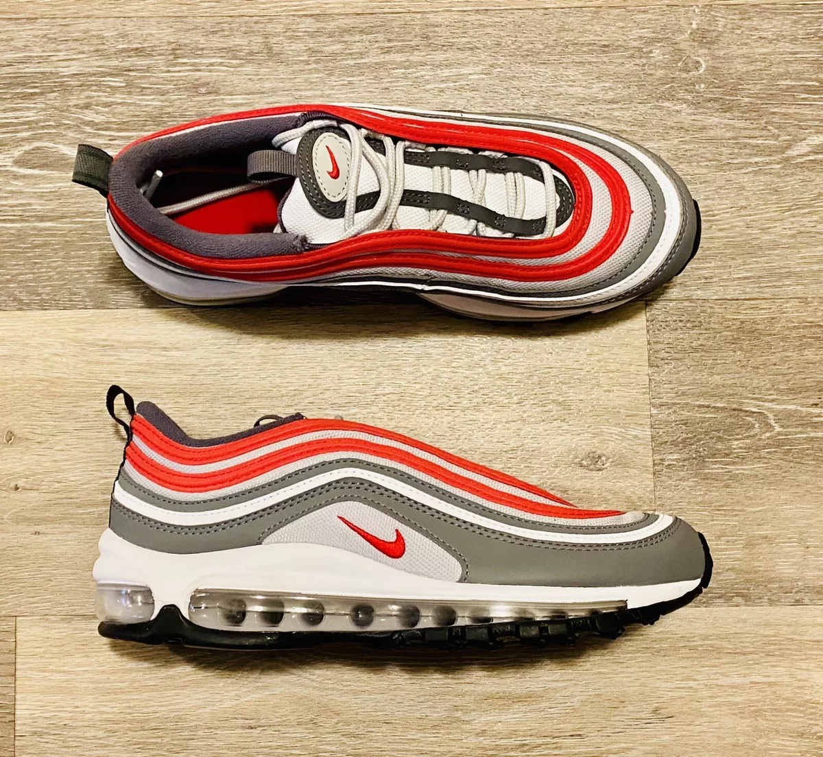 Nike Air 97 GS State&#039; Grey Red White 921522-017 Youth Women&#039;s 7.5 | eBay