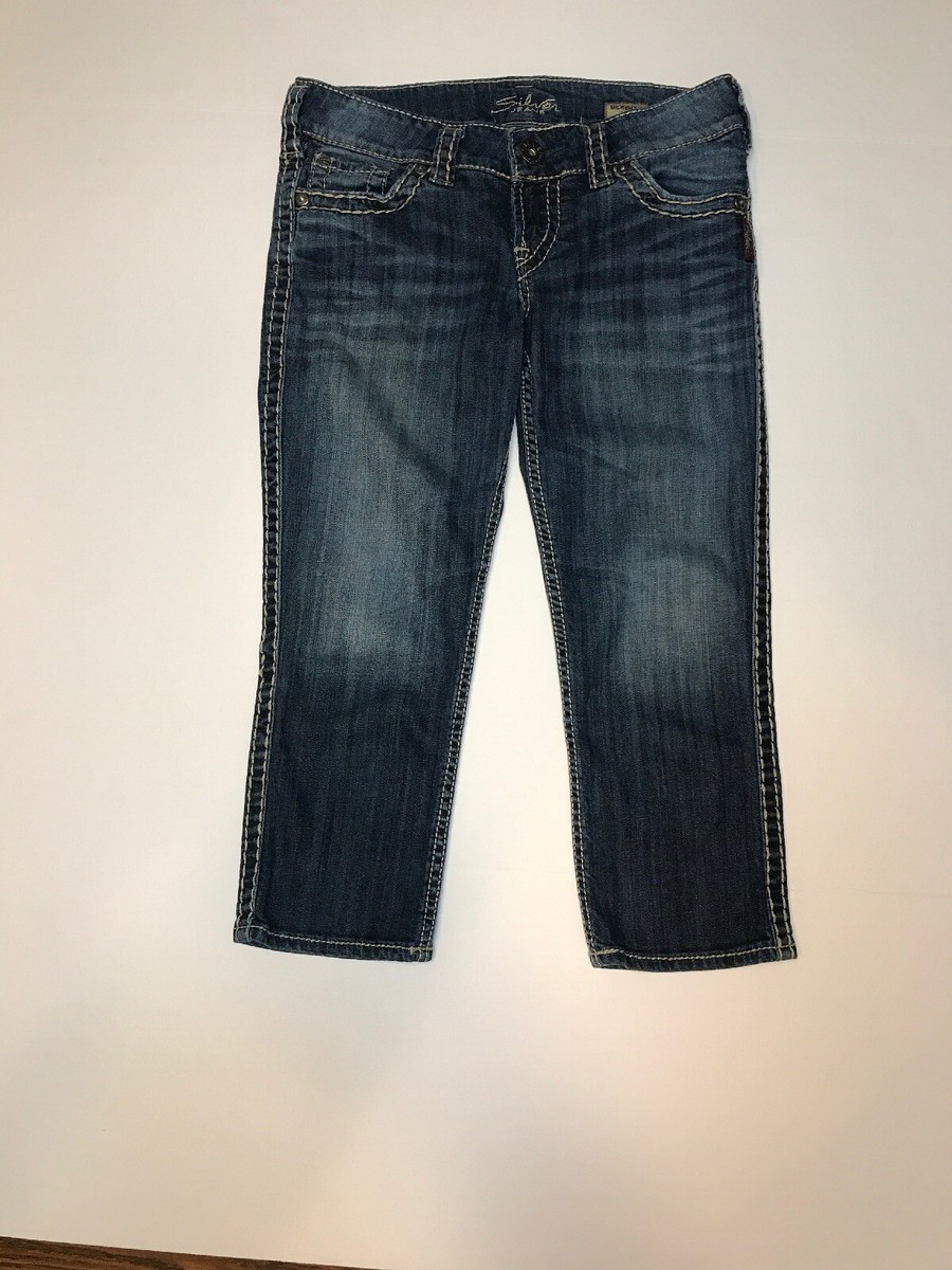 Silver Mckenzie Capri Jeans Size 27 Denim Blue Med Wash