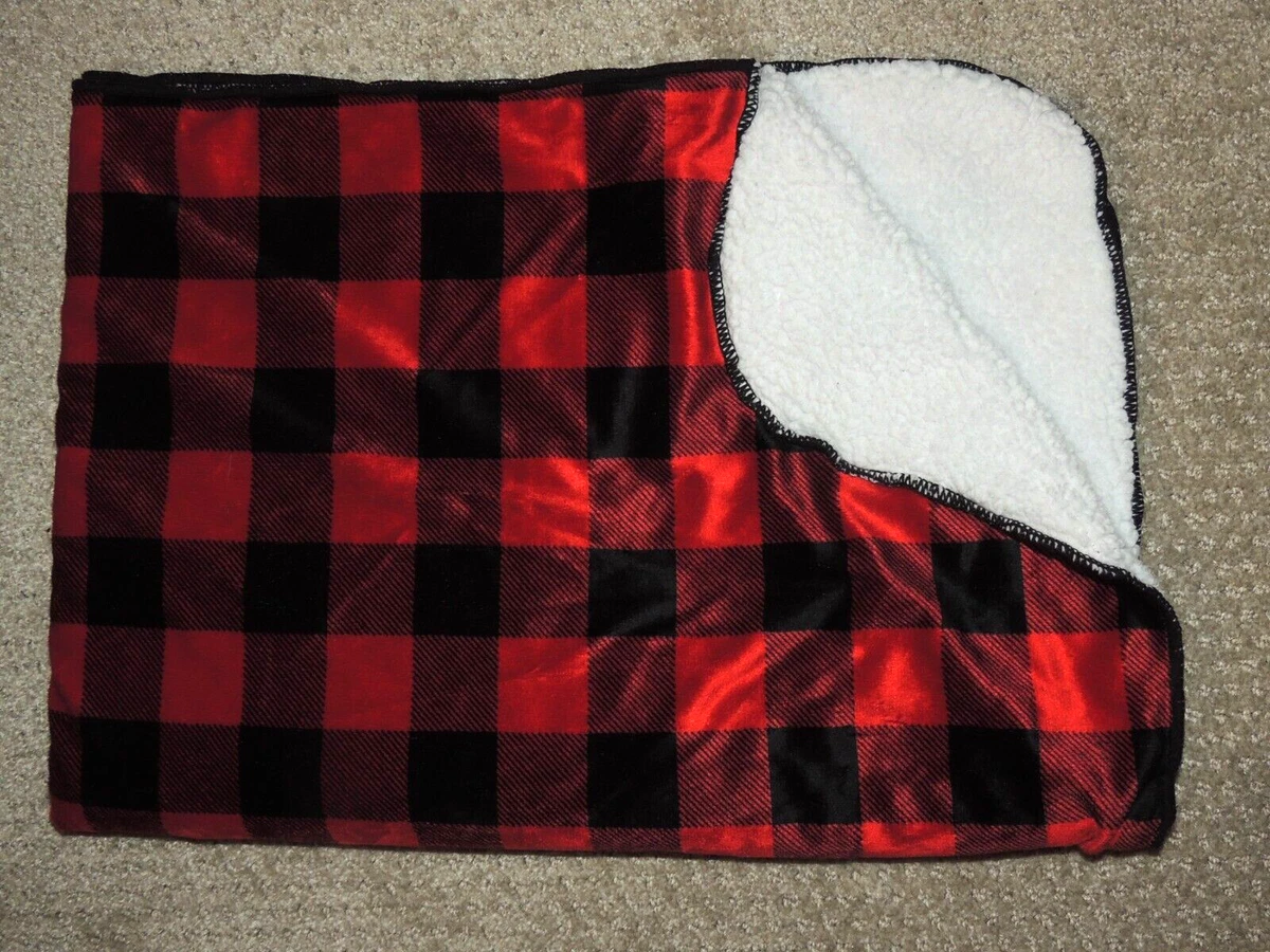Red and 2024 white baby blanket