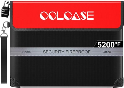 Fireproof Document Bag with Lock 5200  Heat Insulated Waterproof and Fireproof