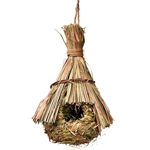 Qttie Bird Nest Breeding Box House Bed Cage Hut Cave Canary Finch Budgie Parrot - Picture 19 of 38
