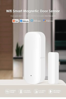 WiFi Door & Window Sensor Smart Home Wireless Open/Closed Alarm System for Alexa