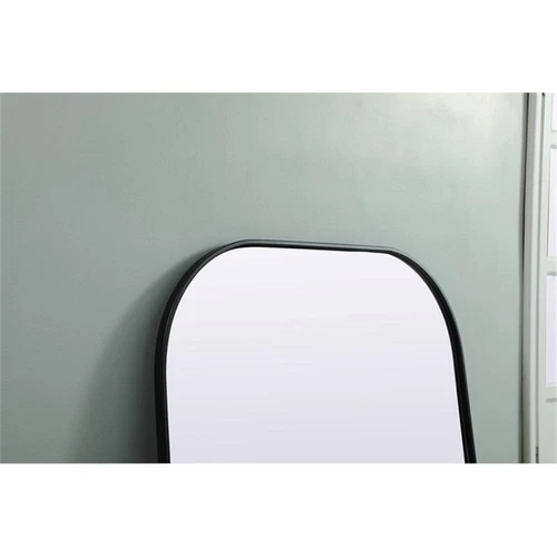 Elegant Decor Blaire Arch Modern MDF Wood/Iron Full Length Mirror in Black - Picture 5 of 8
