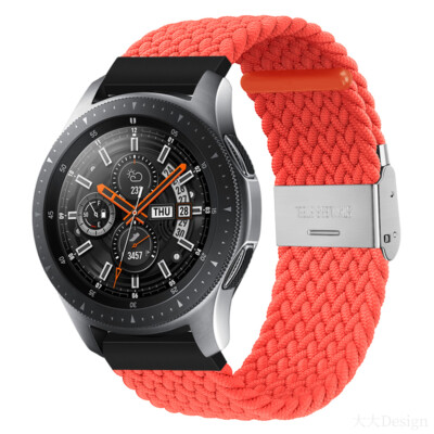 20/22mm Braided Nylon Sport Loop Band for Samsung Watch 3 4 5 Pro 6 Active 2 S3
