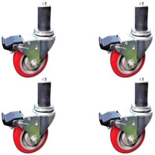 CASTERHQ- NSF Certified 4" Inch Caster Wheel Set of 4 for Kitchen Prep Tables