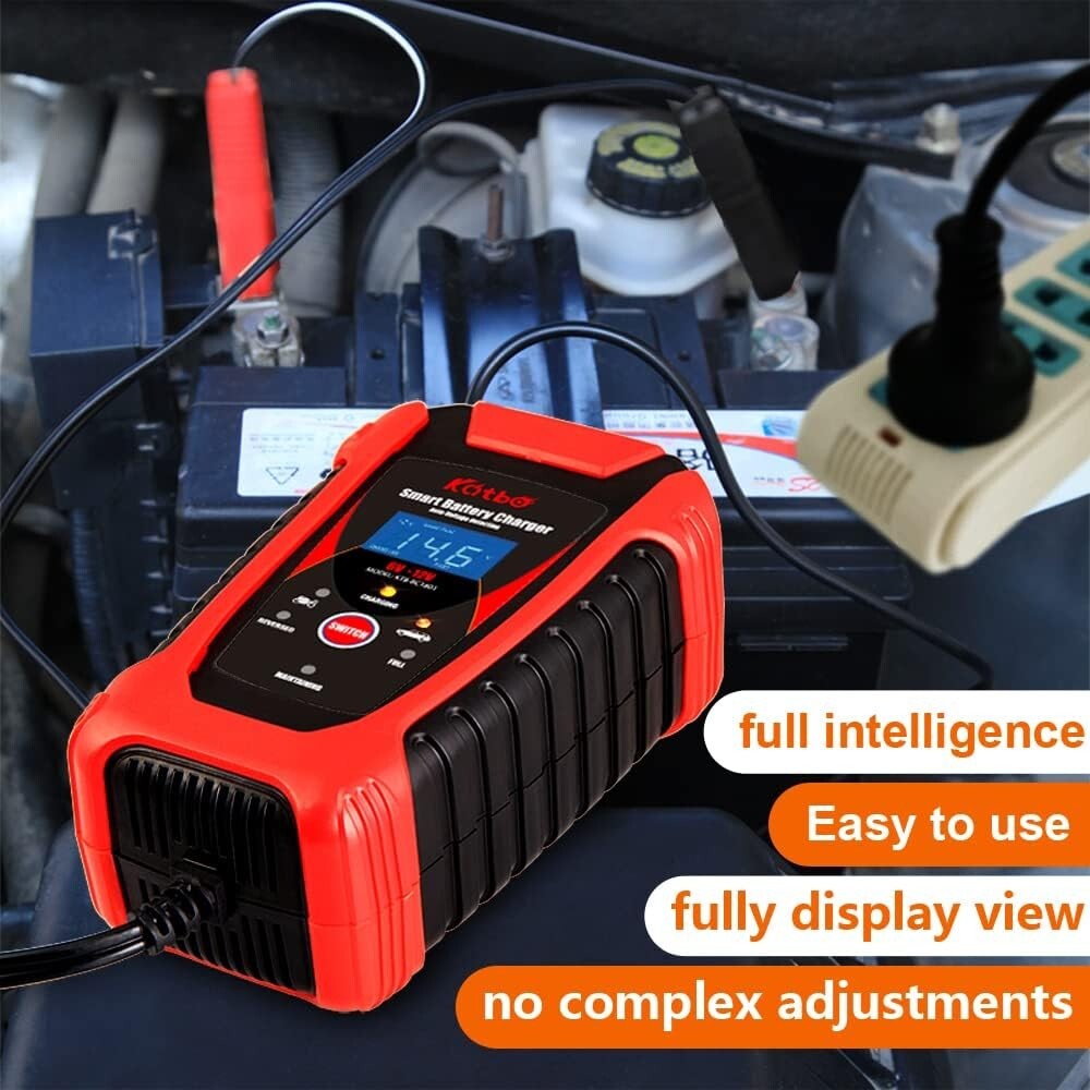 Katbo 6 Amp Smart Battery Charger AutoVoltage Detection 6V 12V