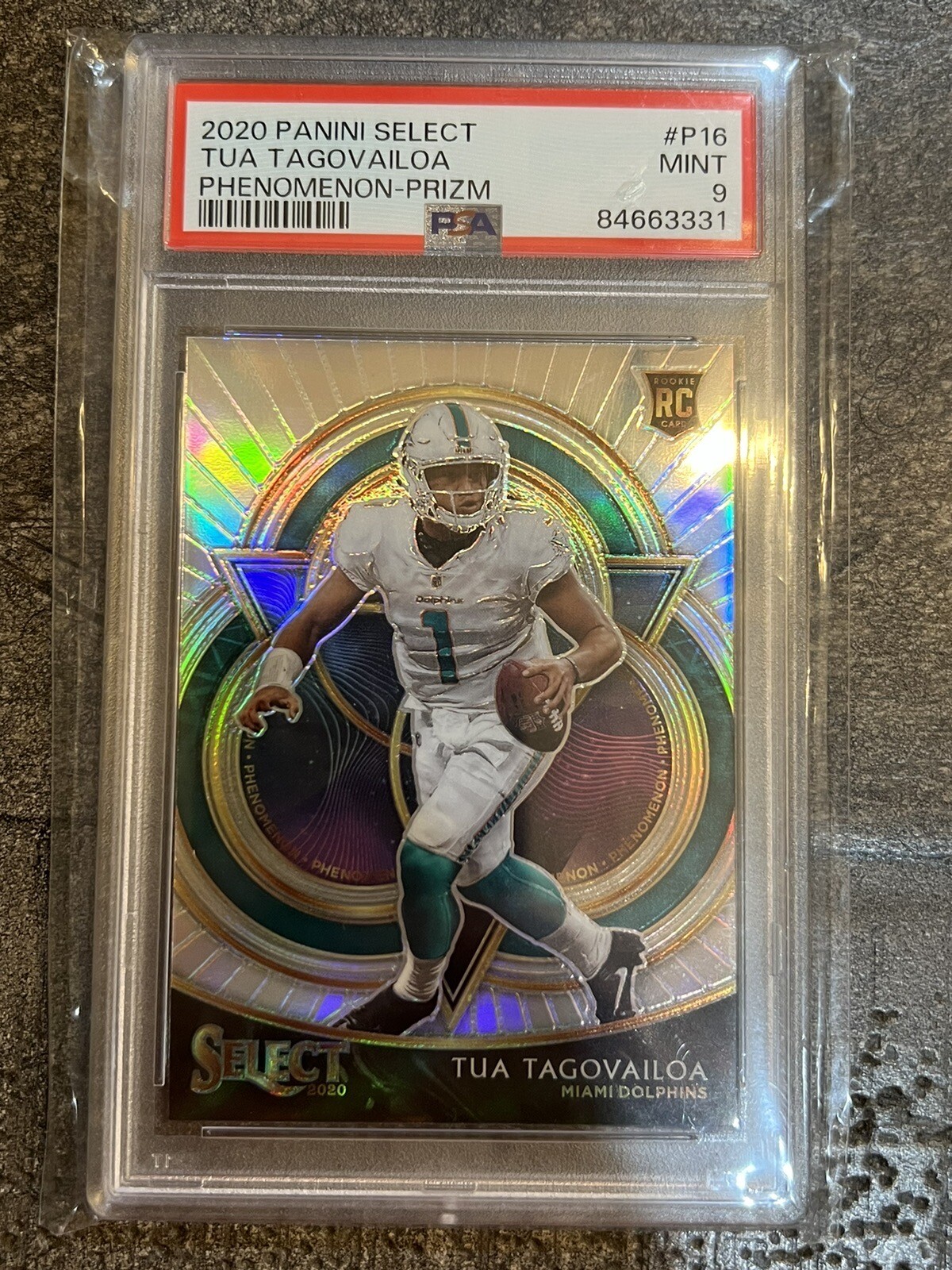Tua Tagovailoa 2020 Select Phenomenon Silver SP Prizm Rookie RC PSA 9