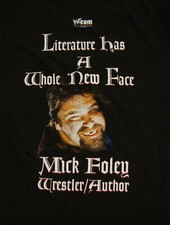 MICK FOLEY 1999 AUTHOR T-SHIRT XL MANKIND - CACTUS JACK VERY RARE - WWF WWE ECW
