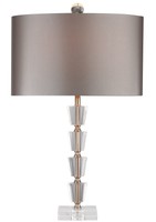 Everly Quinn Sharolyn Stacked Crystal Bud Vase Led 26 Table Lamp on sale Everly Quinn Sharolyn Stacked Crystal Bud Vase Led 26 Table Lamp on sale