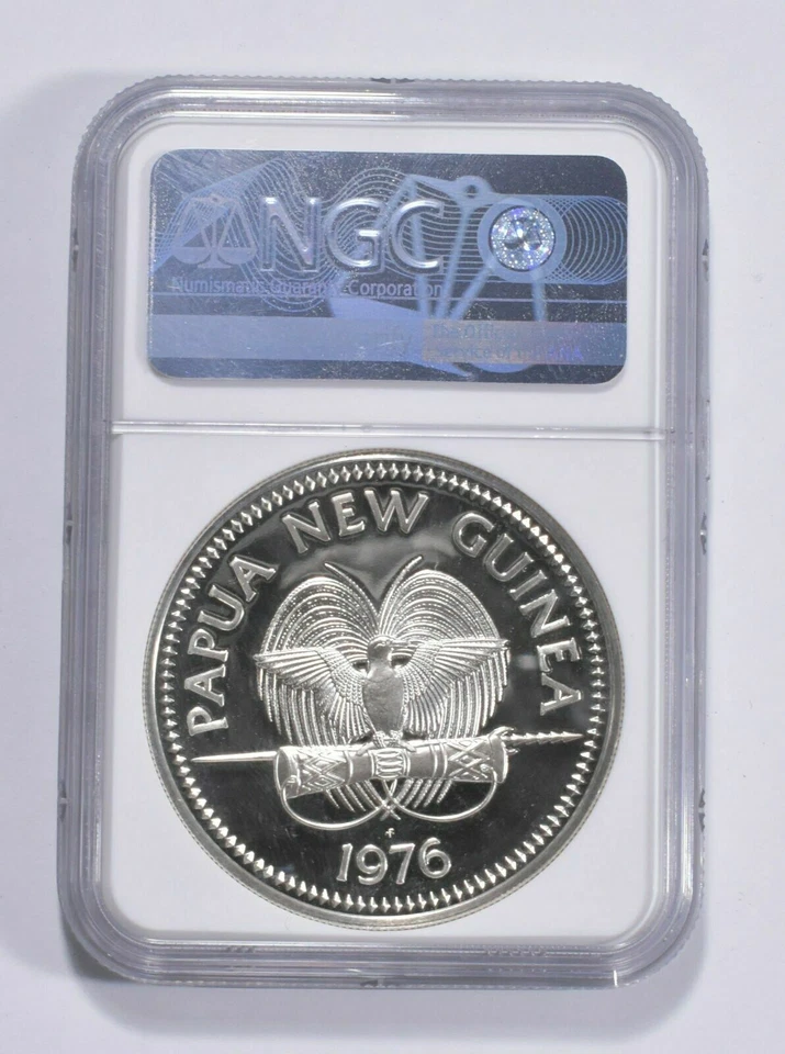 PF69 UCAM 1976 Papua New Guinea 10 Kina 41g Silver - Graded NGC rare coin - Image 2 of 3