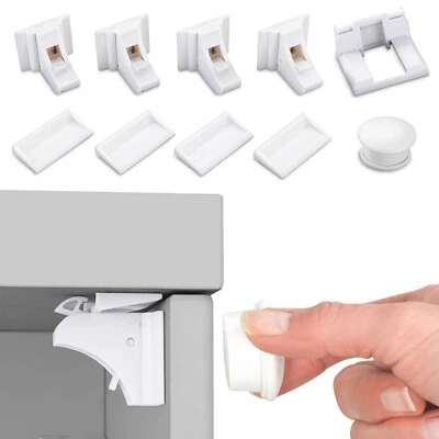 MAXIMEX 4x Magnetische Kindersicherung Schrank Unsichtbar Schranksicherung Baby Schutz