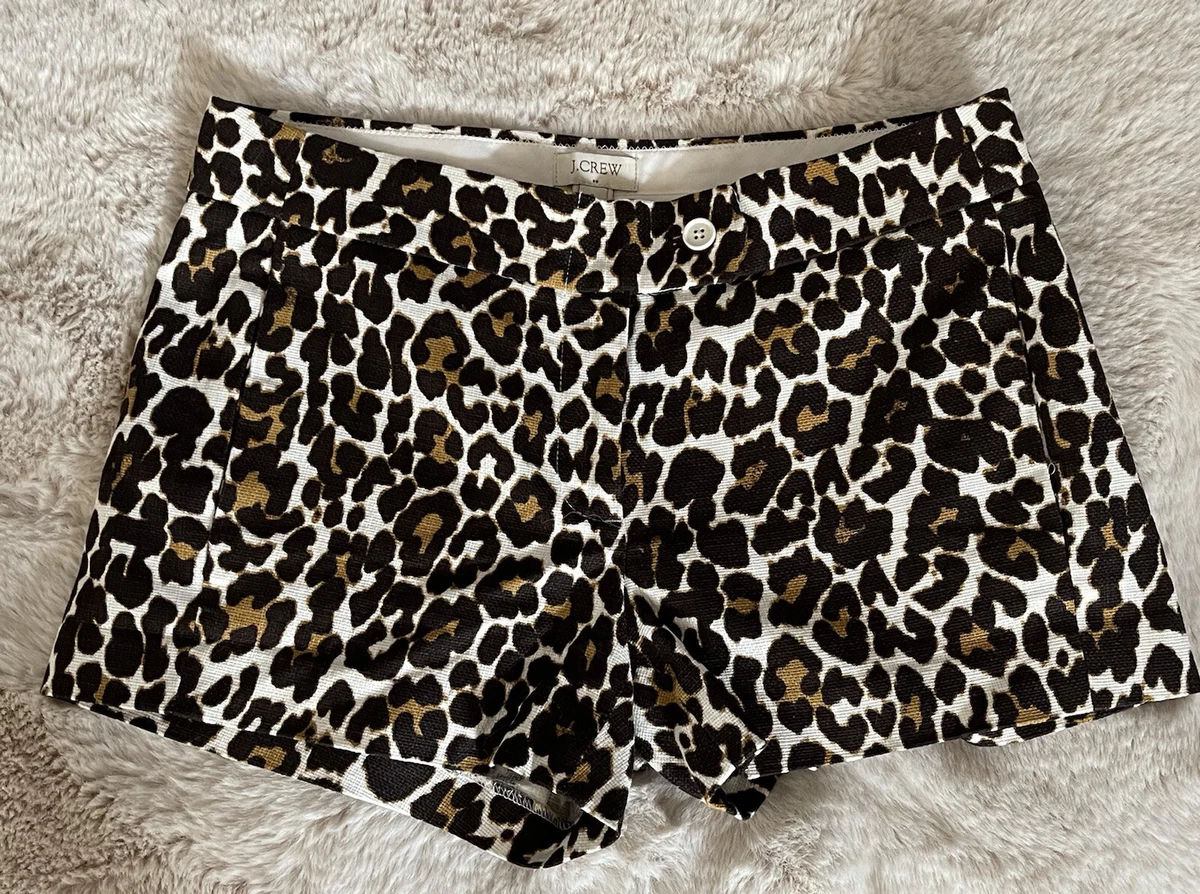 j crew leopard shorts