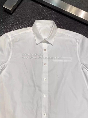 Camicia manica corta ricamata aquila Stefano Ricci nuova - bianca - uomo lusso - Foto 7 di 11