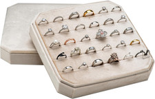 Multiple Velvet Ring Storage Organizer Display Tray Jewelry Box Earring Holder C