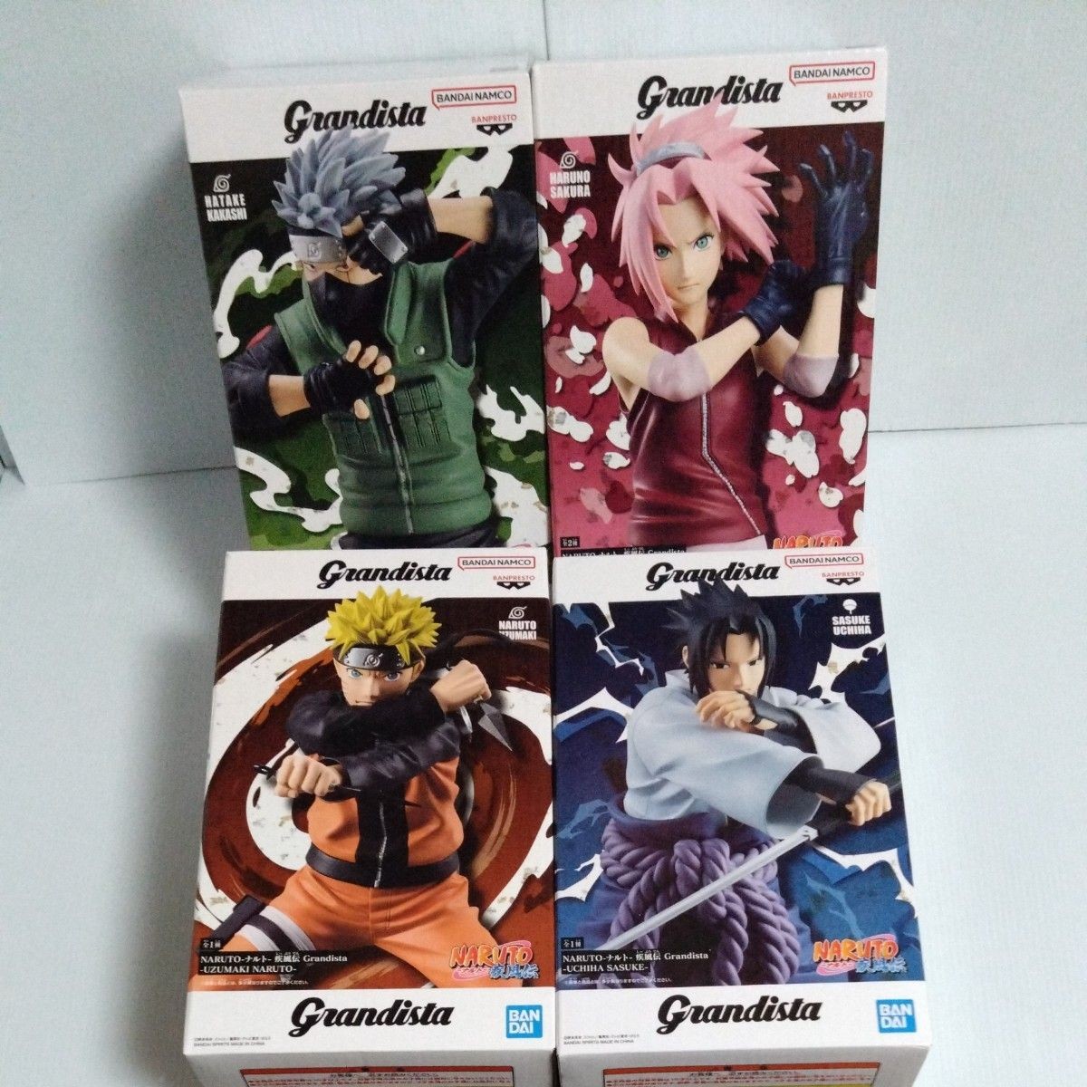 NUEVO Juego de 4 figuras Naruto Grandista Sasuke Sakura Kakashi Shippuden