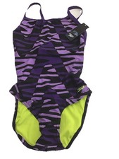 New Speedo Pro LT Size 10/36 Team Purple Swimsuit RacerBack Compete C23-10