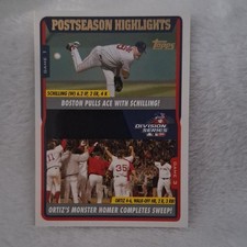 Topps 2004 Curt Schilling David Ortiz Postseason Highlights #351 Red Sox ALDS