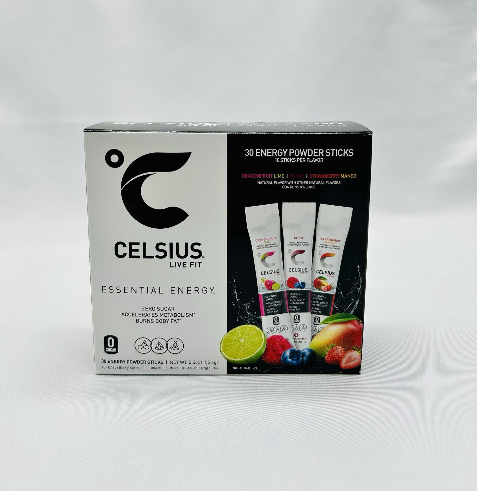 Celsius Essential Energy, Zero Sugar, Assorted Flavors, 30 Energy Powder Sticks