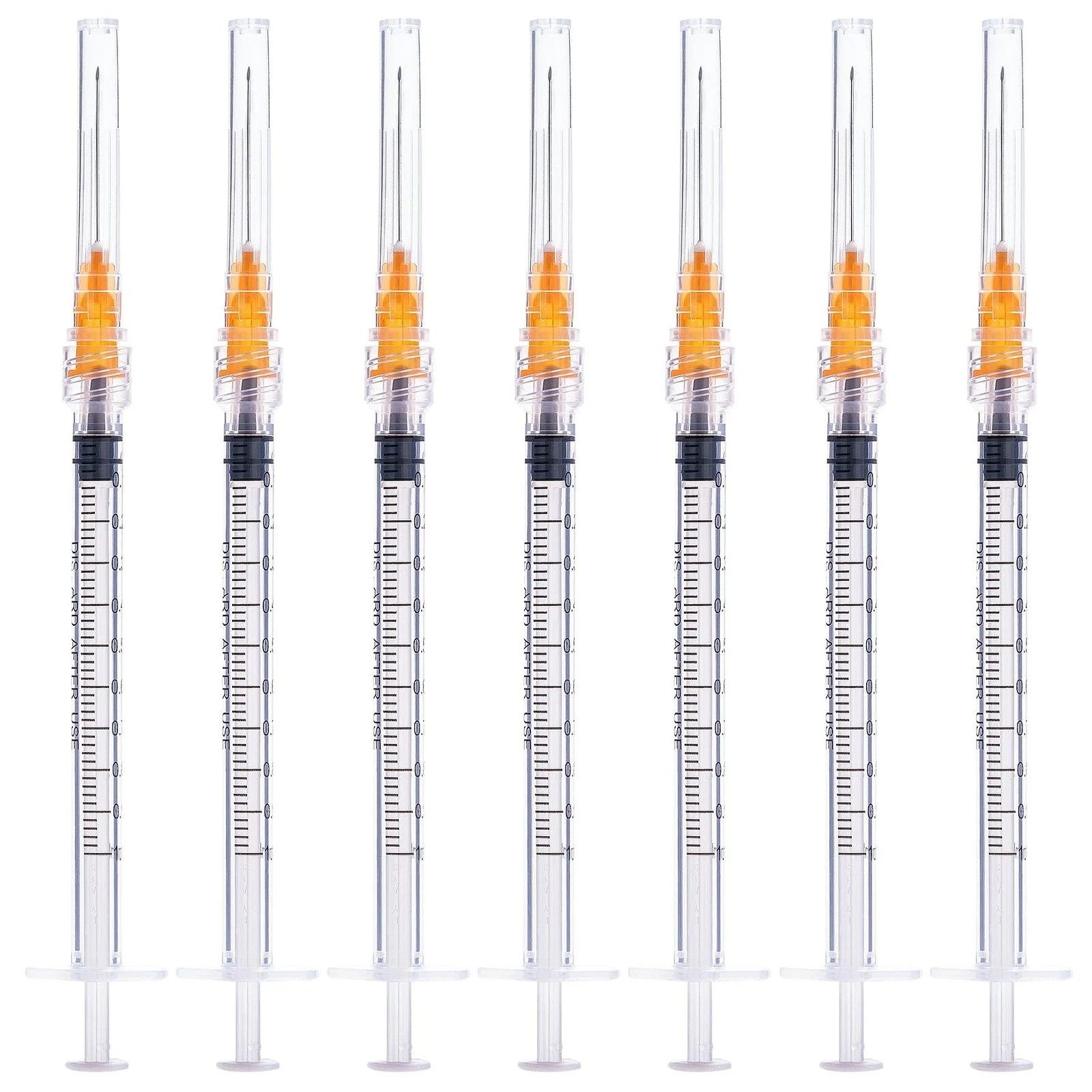 Syringes 1ml with 25 Gauge 1 Inch Needle Disposable Lab Syringe, 20 Pack